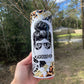 Lacrosse mom life mom bun 20oz skinny tumbler with cheetah print