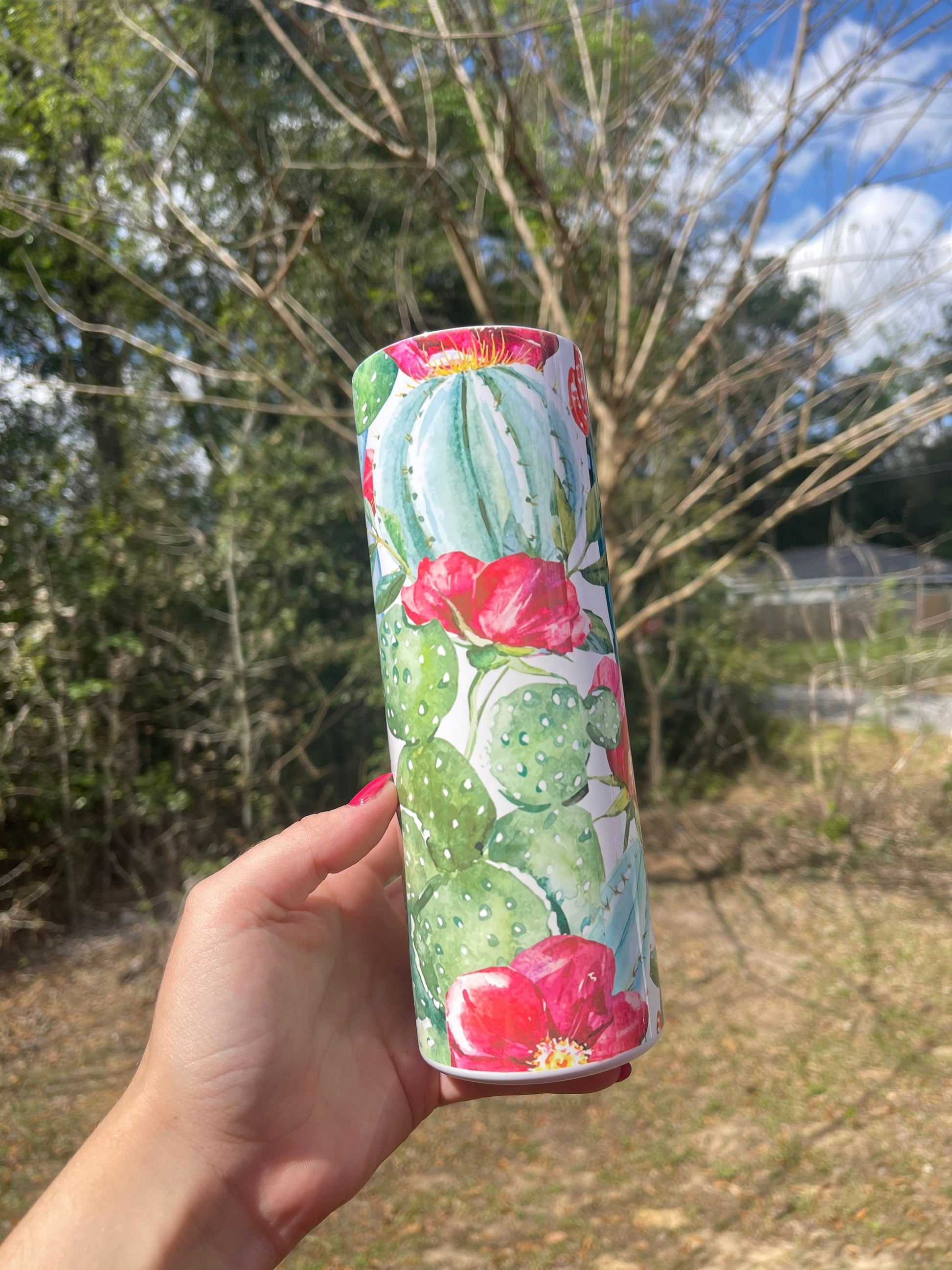 Desert rose, Cactus,  succulent plant, beautiful floral 20oz skinny tumblers